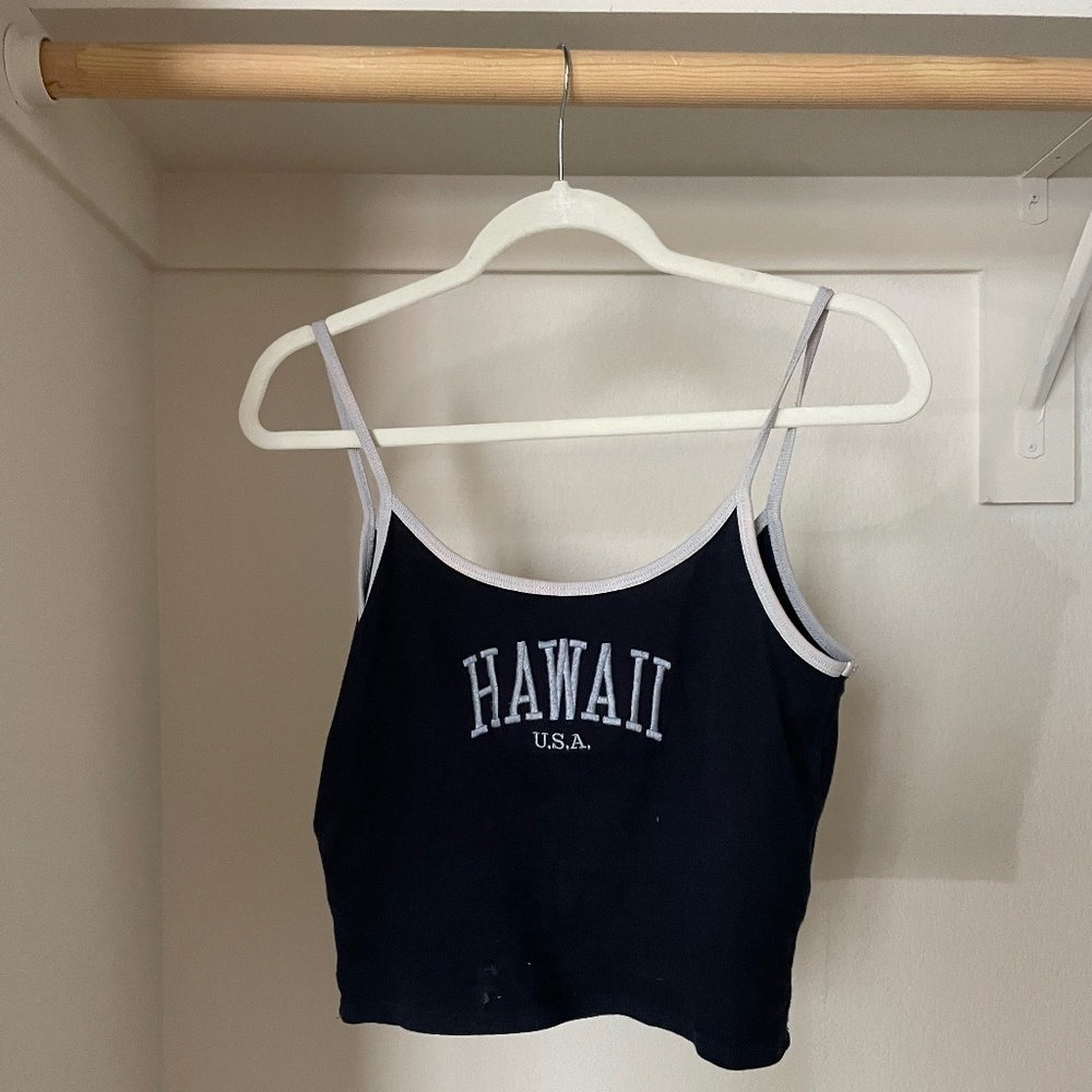 Brandy Melville: Hawaii Blue Tank Top